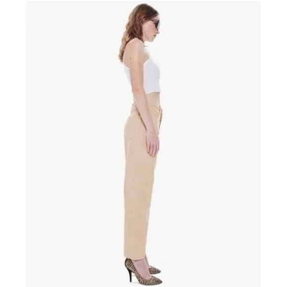 Mother Cotton The Curbside Ankle Pants Pants Dawn Beige 26 - Picture 4 of 8